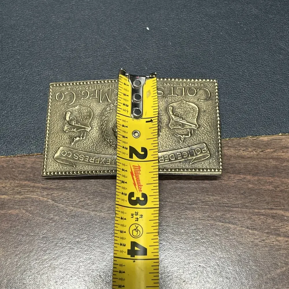 Police Depts Banks & Express Co. Colts Firearms Mfg.Co. Vtg. Signed Belt Buckle